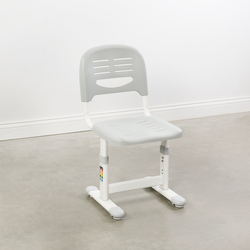 Gray Adjustable Height Kids' Desk Chair with Metal Frame