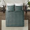 Courtepointe réversible 3 pièces en lit double / grand lit d'été, avec rembourrage en coton prélavé pour le confort, comprend et 2 taies décoratives assorties, lavable à la machine, attrait matelassé, confort de remplissage, de deux