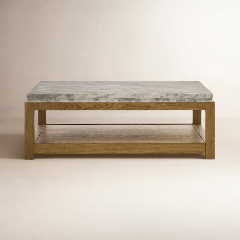 Roberta Coffee Table-Sandblasted White Marble