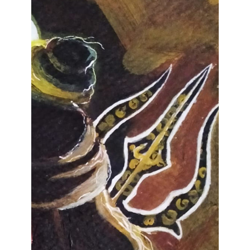 Shiva Shankara avec Trident | Aquarelle sur papier | Par Sakshi Thakur