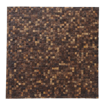 Artistica Coconut Shell Mosaic Tile in Fantasy Espresso