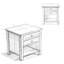 Table de chevet transitionnelle en bois massif brun clair Hettie 24 po (ensemble de 2)-456906221