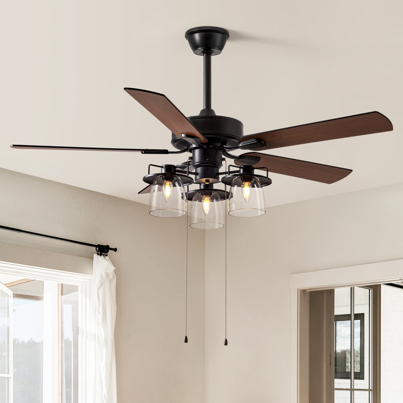 52-inch Ceiling Mounted Ceiling Fan With With Lights And Pull Chains