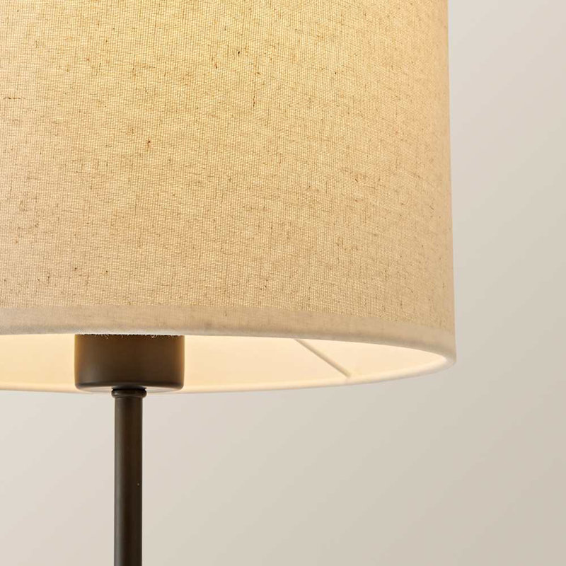 Derec Metal Table Lamp, Beige, Linen Blend