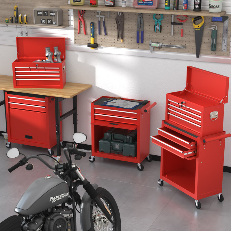 Canisteo 24.4" Tool Box, Red