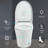 Modern Ceramic Toilet With Adjustable Heated Seat & Strong Flushing Bathroom Night Water Conservation Flush