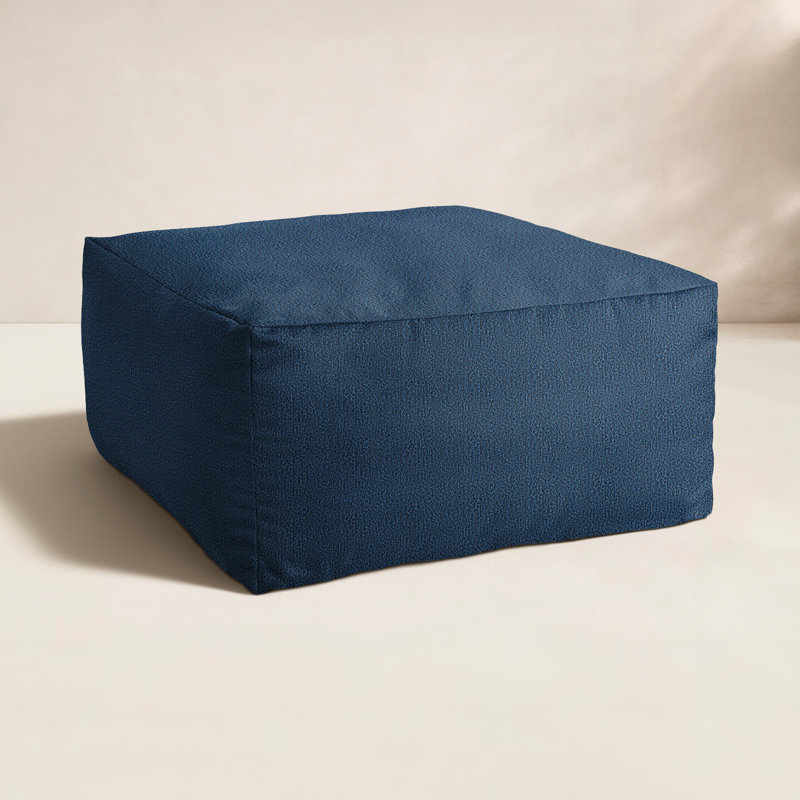 Repose-pieds d'extérieur rembourré avec coussin Sunbrella®, Bleu