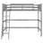 Solid Wood Twin Loft Bed with Ladder – Sturdy Pine Wood Frame, Minimalist Modern Design, Gray Finish