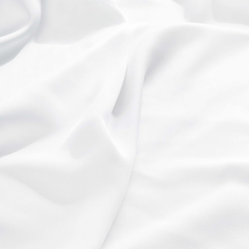 Superior 300 Thread Count 100% Rayon From Bamboo Solid Deep Pocket Bed Sheet Set, Queen 4pc Set, White