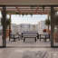 All-Weather 5-Piece Modern Metal Patio Furniture Set,  7-Seat Conversation Sofa With Thick Light Gray Cushions & Black Frame And Coffee Table-218379265