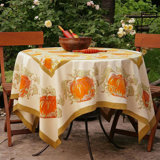 Pumpkin Tablecloth in Orange & Mustard