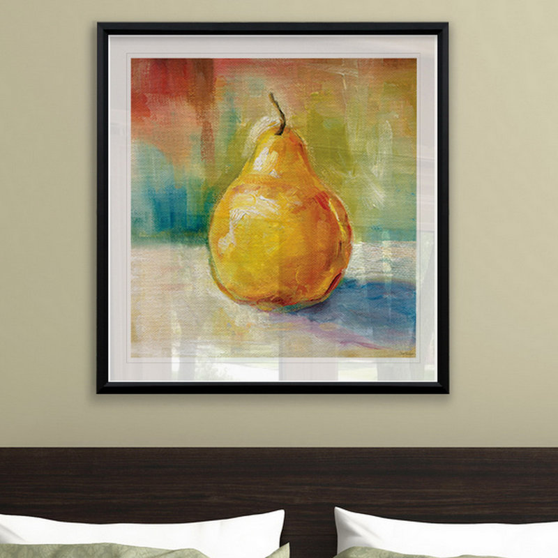 Poire fraîche - reproduction de cadre photo, H 30,5 po x l 30,5 po x P 1,5 po