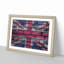 Union Jack Brick Wall Graffiti in Abstract - Picture Frame Graphic Art Print-55778276-55778277