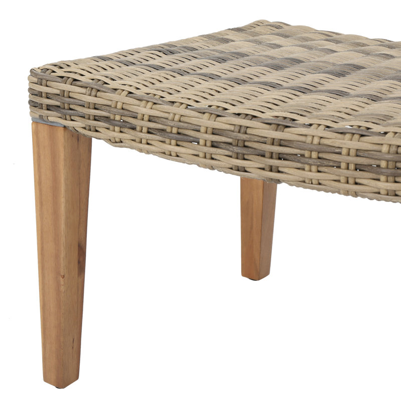 Style transitionnel avec bois franc et couleur principale gris naturel, profondeur de produit de 28 po, largeur de 20 po, hauteur de 15,61 po avec assise en bois, hauteur idéale pour la terrasse