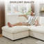  Canapé modulaire rembourré en forme de L à 4 places 118,5 po avec repose-pieds 118,5 po-494962436-481035216