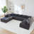 Boneless U Shaped Modular Sectional Sofa Couch-823979323-837518751