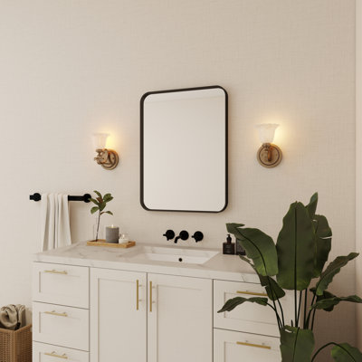 Stylish Aluminum Framed Mirror with Rounded Corner for Elegant Home Decor