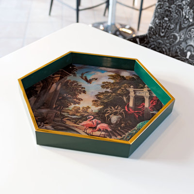 LLB- Hexagon tray - Baroque Gardens