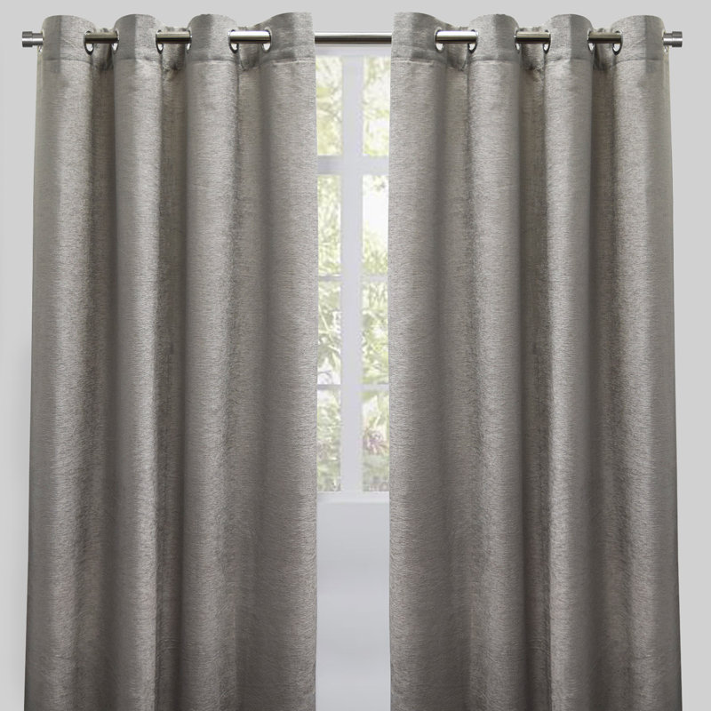 Throne Room Darkening Curtain, Silver, 54" W x 96" L