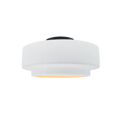 Radiance Ceramic Semi Flush Mount - Replaceable Bulb