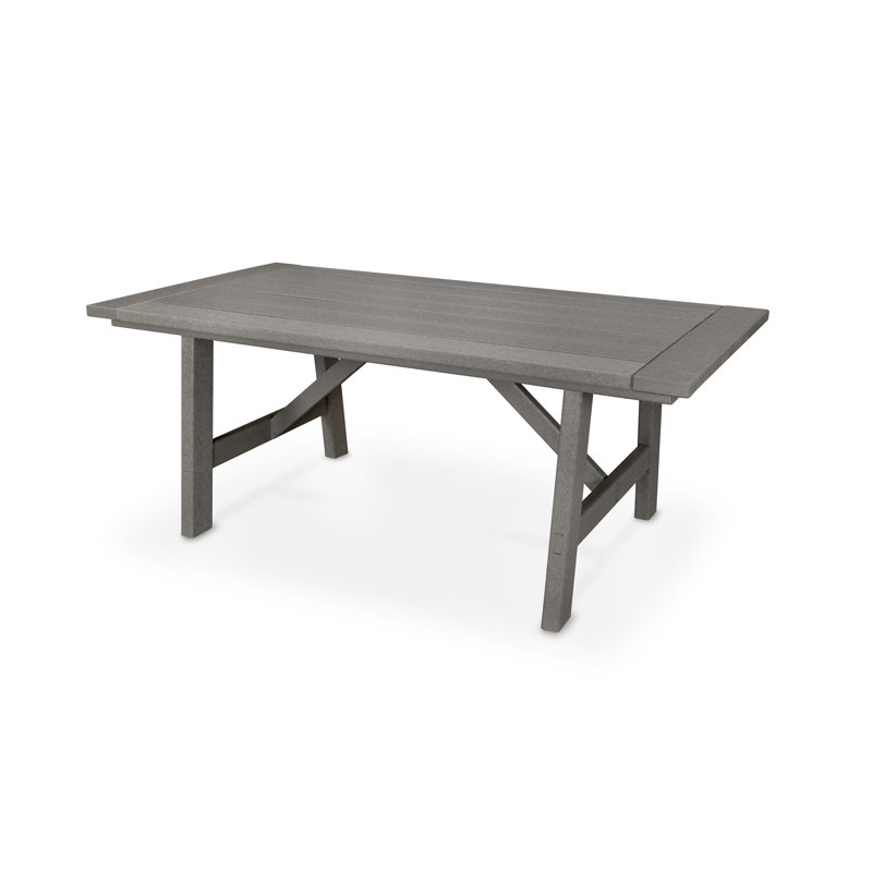 Table de salle à manger rustique 39 po x 75 po, Gris ardoise