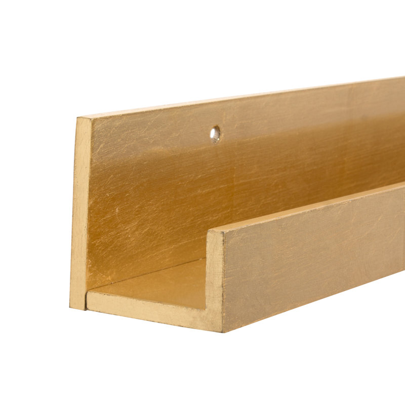 Kinta Picture Ledge Wall Shelf, Gold