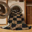 Tapis damier noir lavable à la machine-448808270
