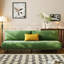 Causeuse 59,06 po en mélange de lin vert avec coussins décoratifs-669650399-669650393