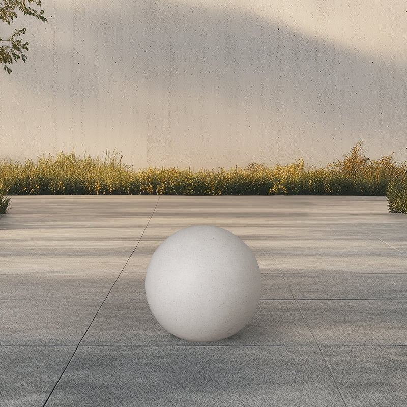 Balle blanche 20 po Pozzo Terrazzo, H 17 po x l 20 po x P 20 po
