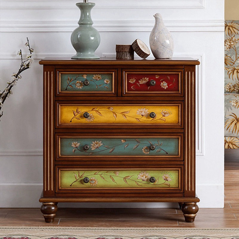 Buffet décoratif en bois massif, H 38,58 po x l 31,89 po x P 15,75 po