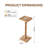 Solid Wood Square End Table,Pedestal Drink Table, Tall Plant Stand-186774013