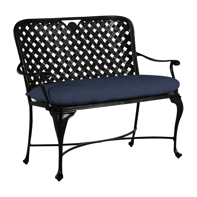 Banc de jardin en aluminium Provance, Terre antique, Pas de soudure, Indigo Intermix