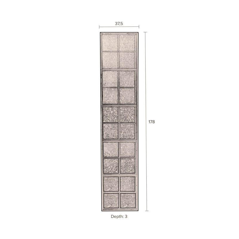 Window Rectangle Metal Mirror