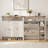3-Door Barn Door Traie With 1 Shelf 42.7" Width