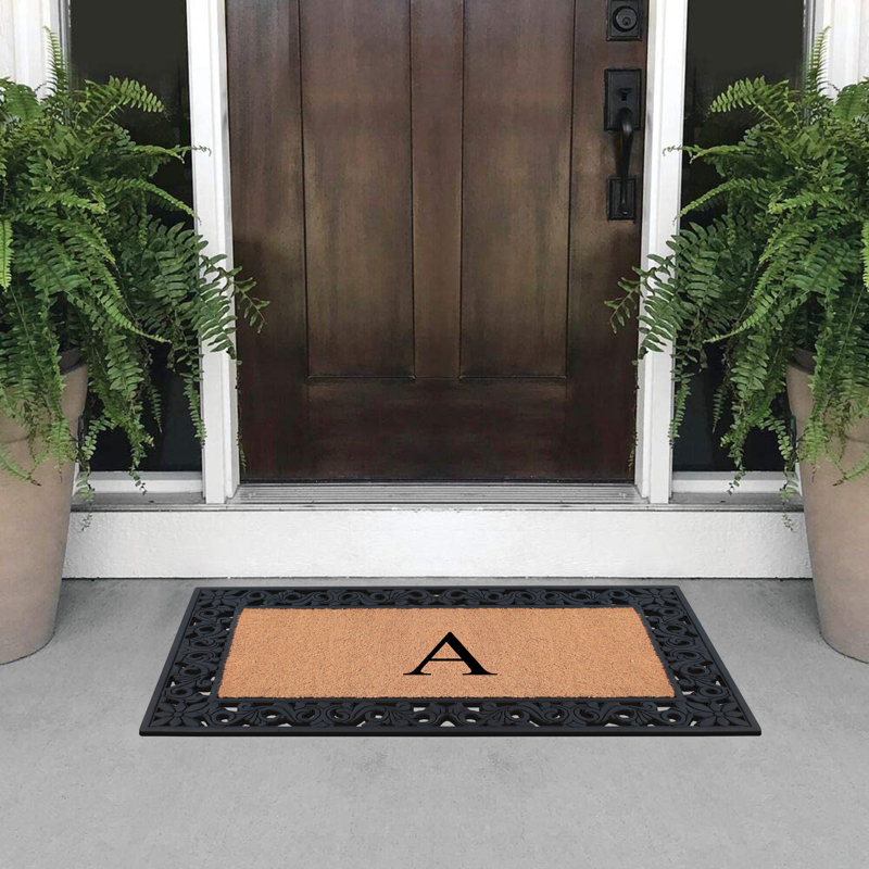  Tapis de porte antidérapant pour l'extérieur 30 po x 18 po, A