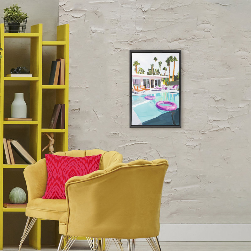 Cadre flottant Palm Springs, 25 x 17, Jet Black Floater Framed