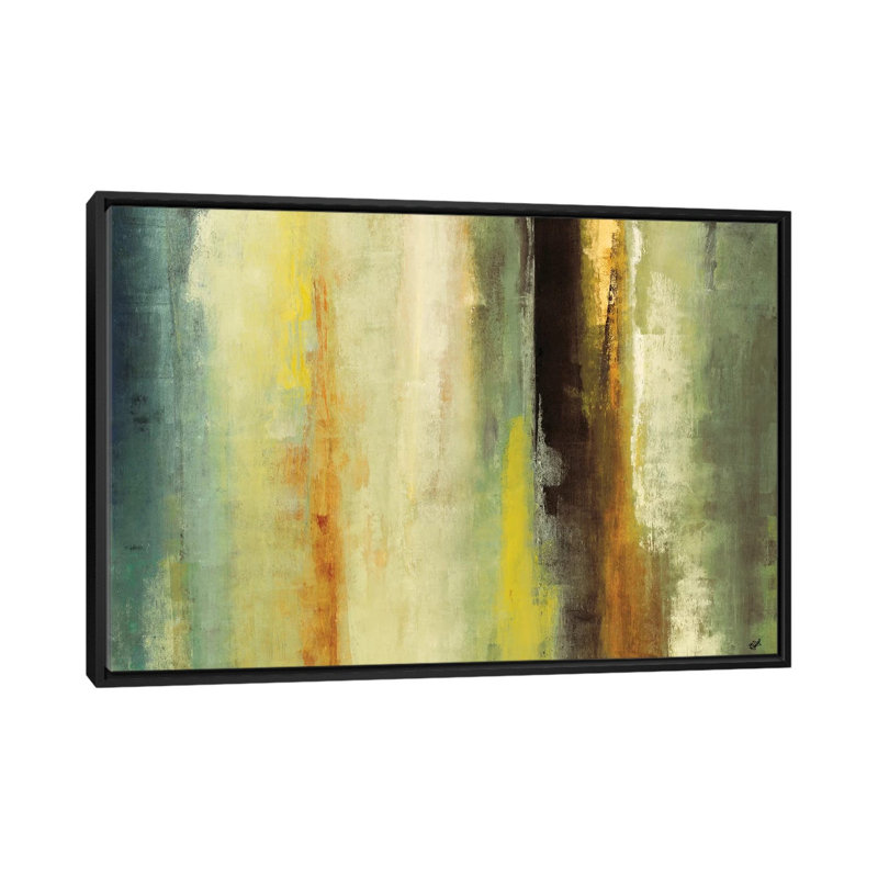 " Mystery Solved " by Lisa Ridgers, 18" H x 26" W x 1.5" D, Black Floater Framed Canvas, No Mat
