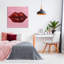 Impression sur toile "Lèvres roses et rouges" sur toile-88094435