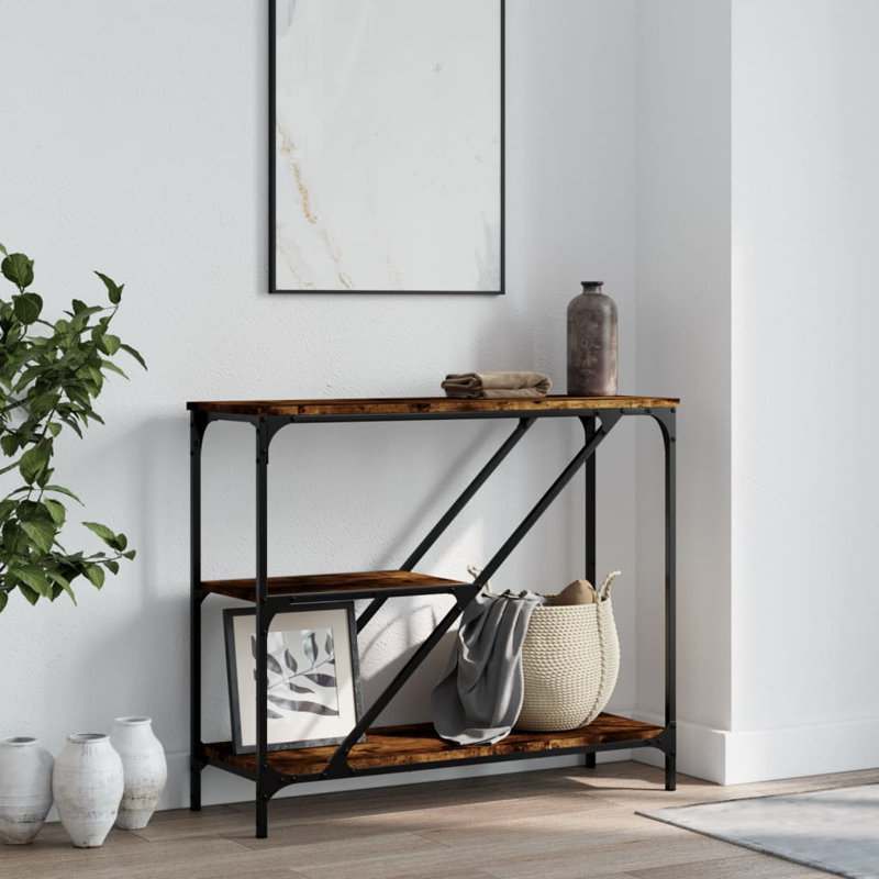 88.5cm Console Table, Smoked Oak