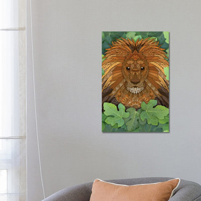 Lion King Of The Jungle by Angelika Parker - Wrapped Canvas Gallery-Wrapped Canvas Giclée