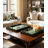Stylish Accent Tray With Stone And Metal Handles - Decorative Ottoman Tray For Console Tables Or Home Decor - Set Of 2, 20", Green-1196278268