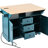 55.7" Kitchen Island With Folding Feature, 2 Drop Leaf, Power Station, 3 Drawers And Luxury Appearance, Spacious Cart Dining Table Empire Style,-720293112