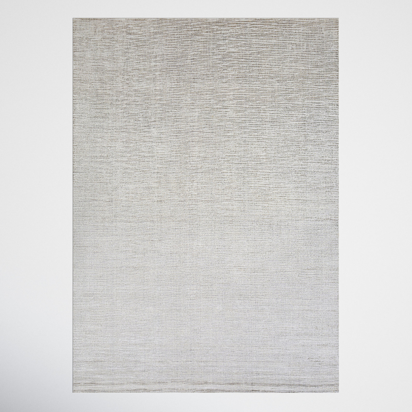 Elba Gray White Hand-Loomed Rug, Rectangle 10' x 14'