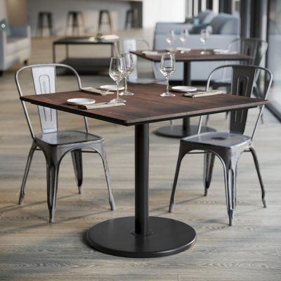 Commercial Seamless Surface Tabletop with Table Height Round Base
