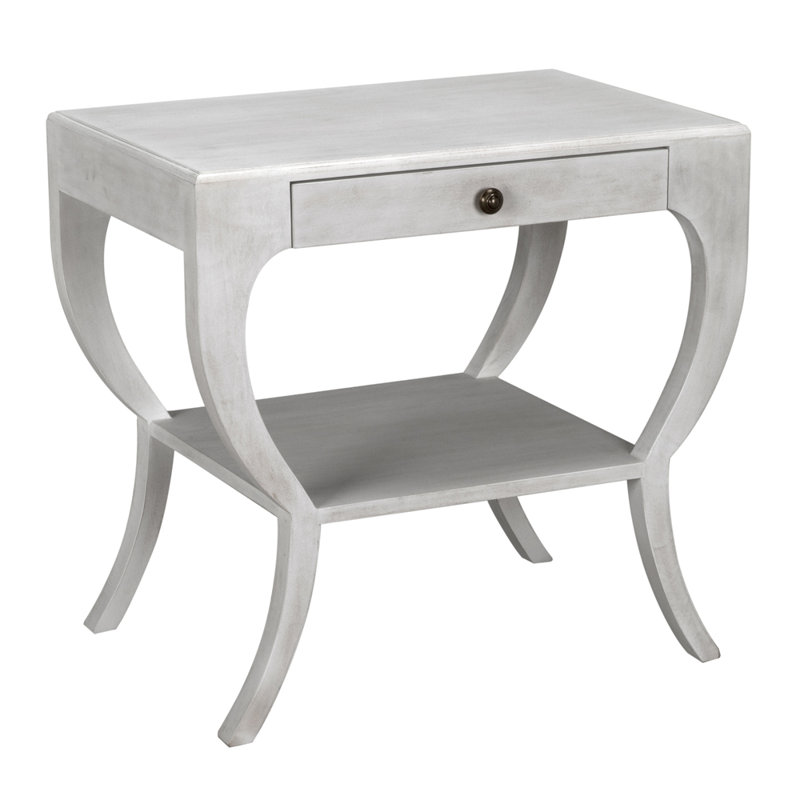 Table d'appoint Maude, blanc délavé