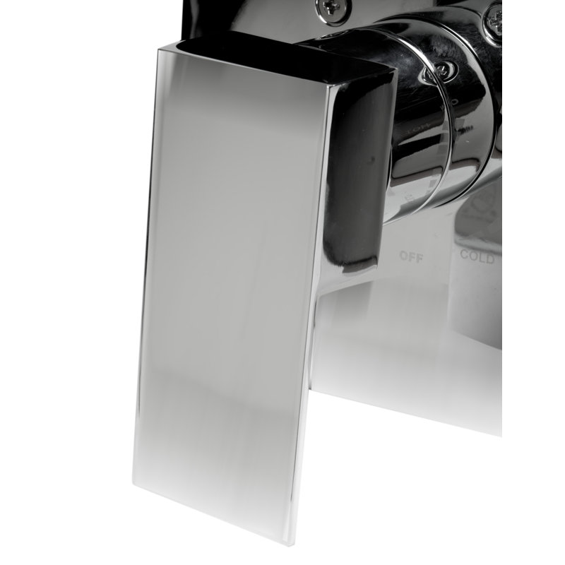 Mélangeur de douche carré à pression équilibrée, Chrome poli