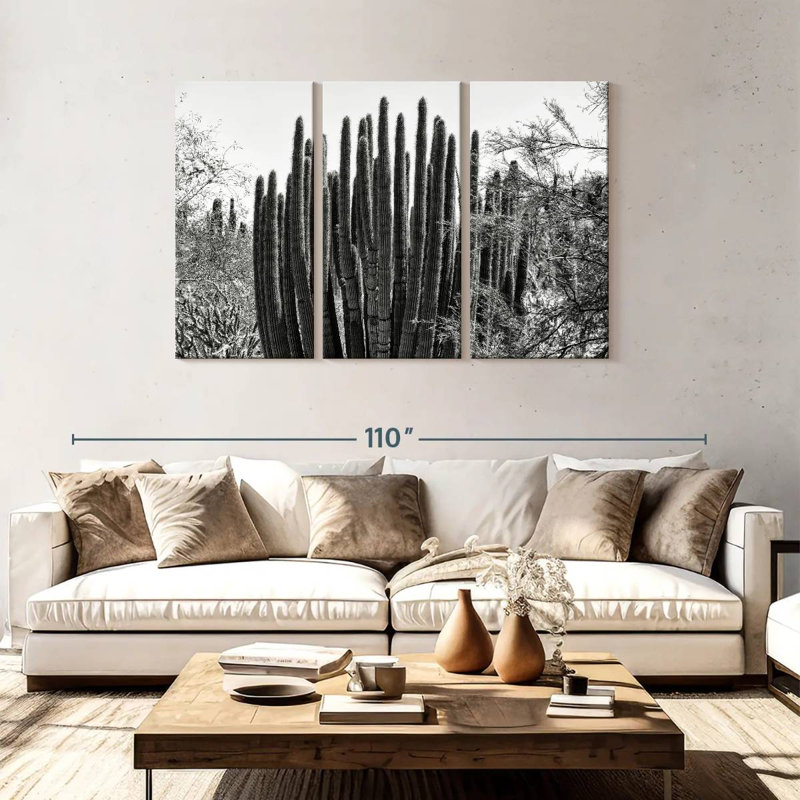 Harnek Black Arizona - Big Cactus, 48" H x 74" W