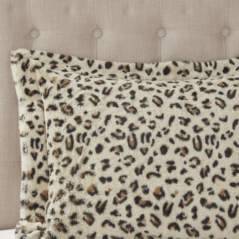 Sand Faux Fur Down Alternative Comforter Set, Full