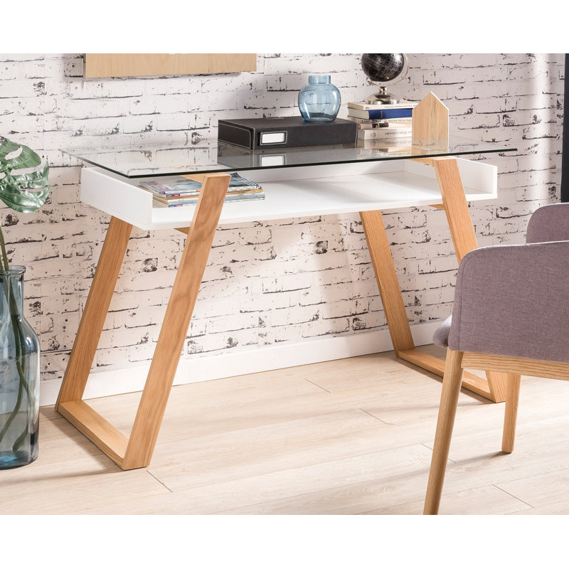 Aiken Glass Top Writing Desk