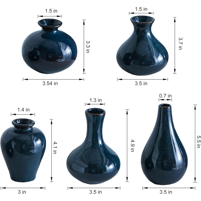 Mohnton Ceramic / Porcelain Table Vase, Blue